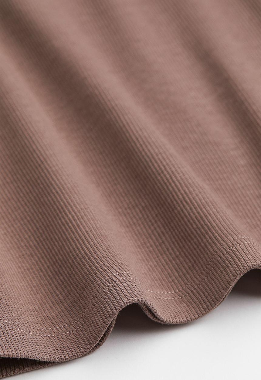 H&M - Ribbed cotton vest top - brown