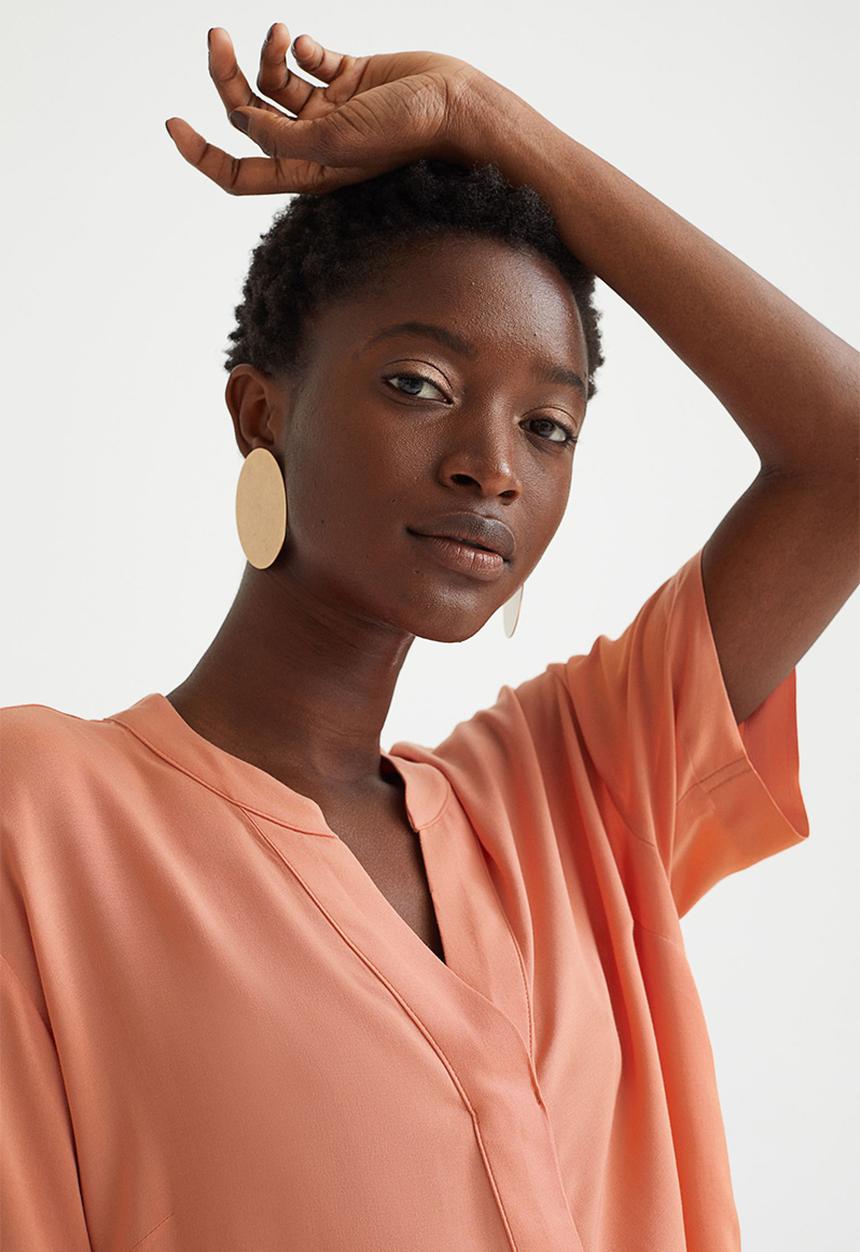 H&M - V-neck tunic - apricot 