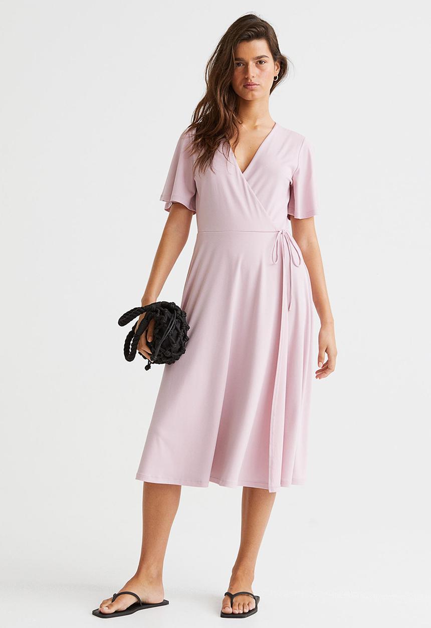 H&M - Wrap dress - light pink