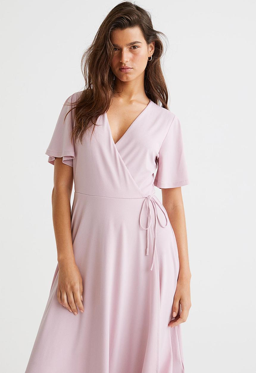 H&M - Wrap dress - light pink
