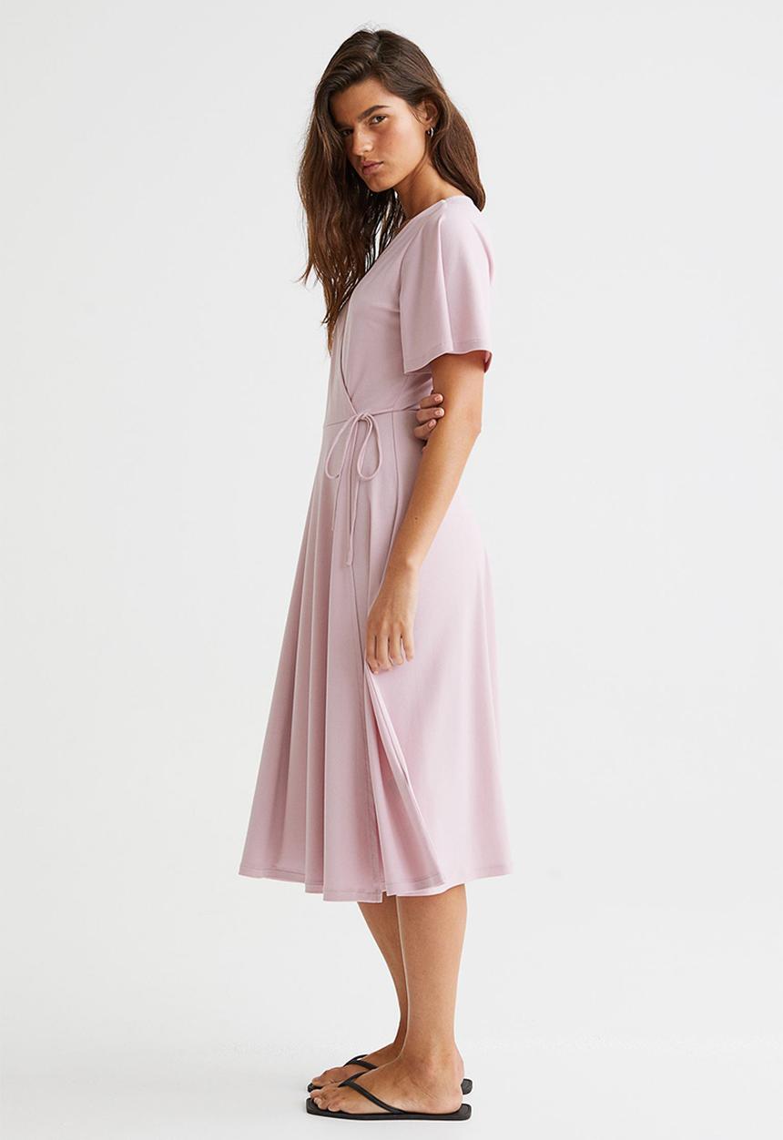 H&M - Wrap dress - light pink