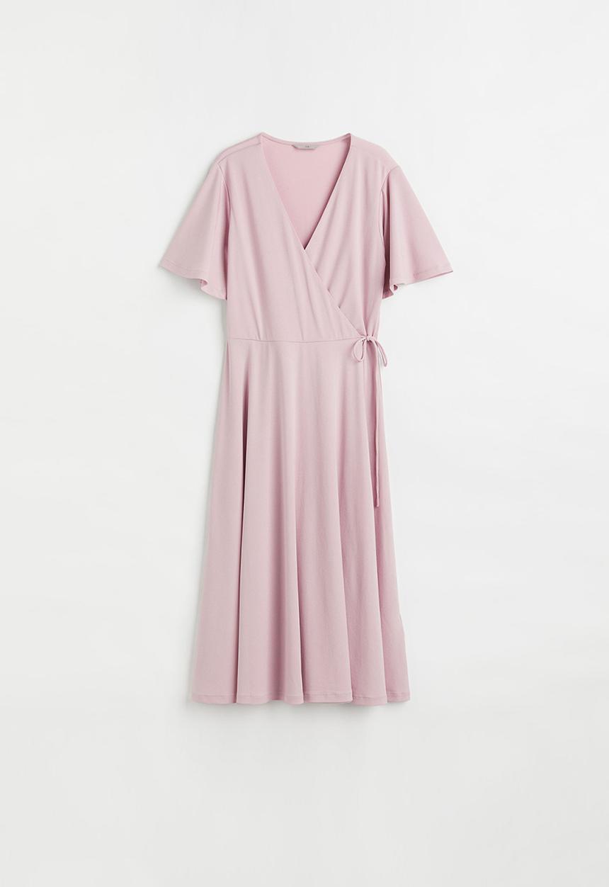 H&M - Wrap dress - light pink