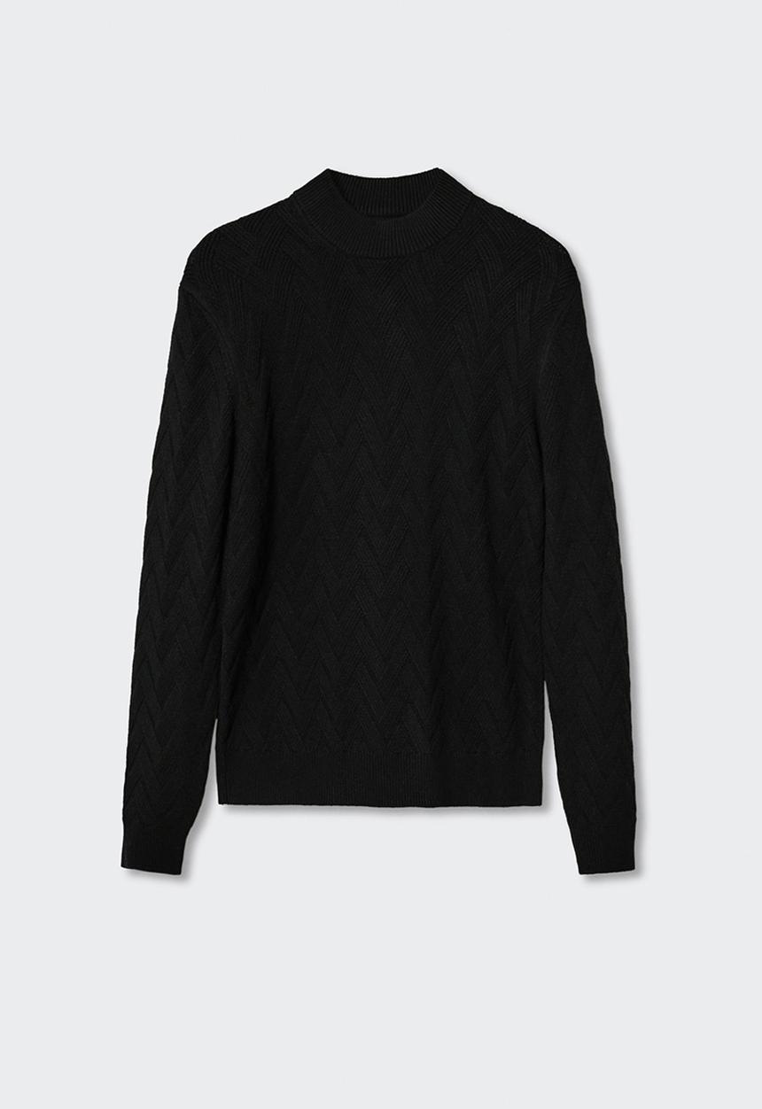 MANGO - Sweater flecha - black 