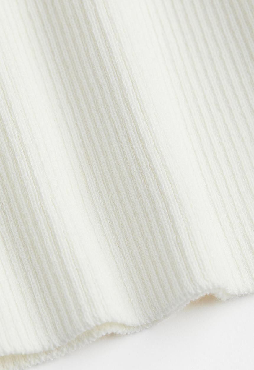 H&M - Ribbed turtleneck top - cream