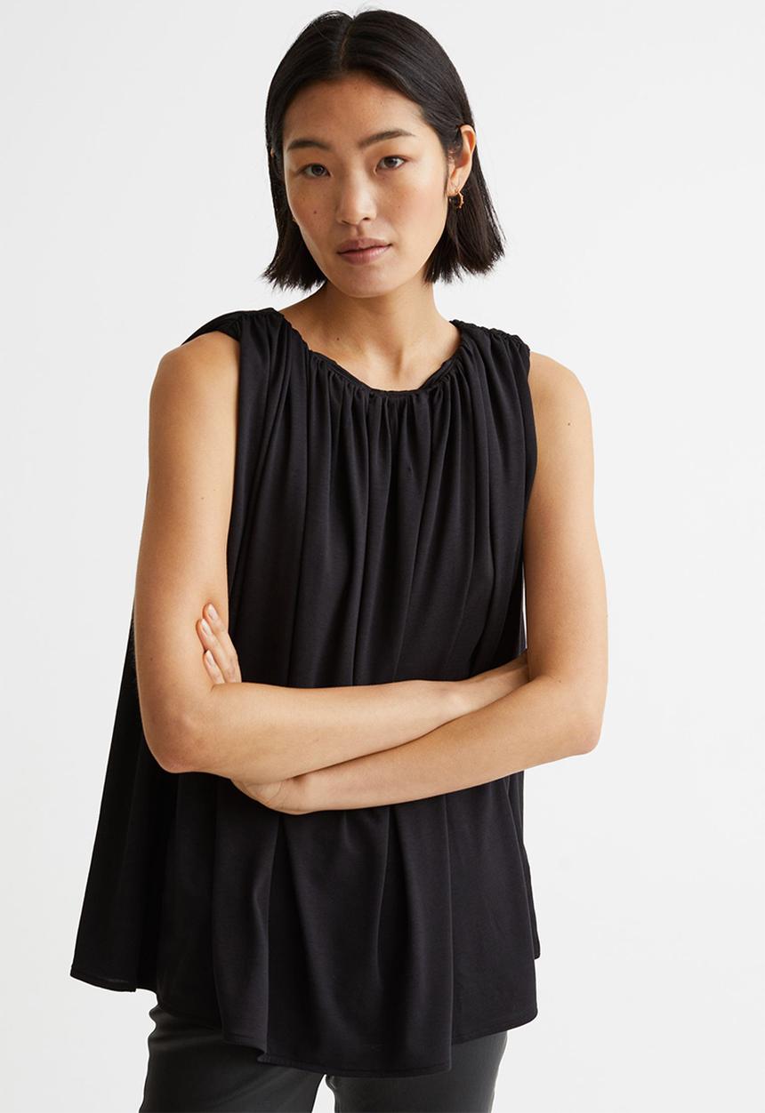 H&M - Sleeveless blouse - black