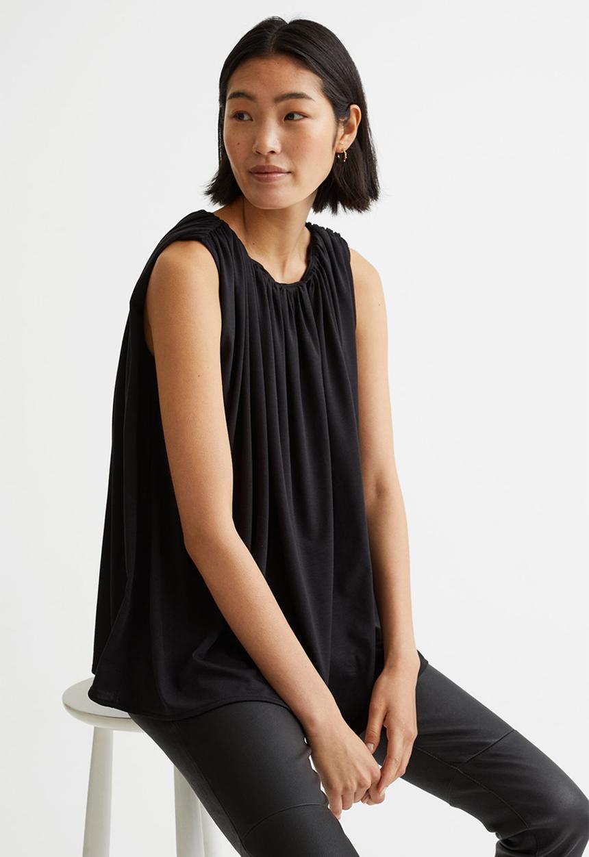 H&M - Sleeveless blouse - black
