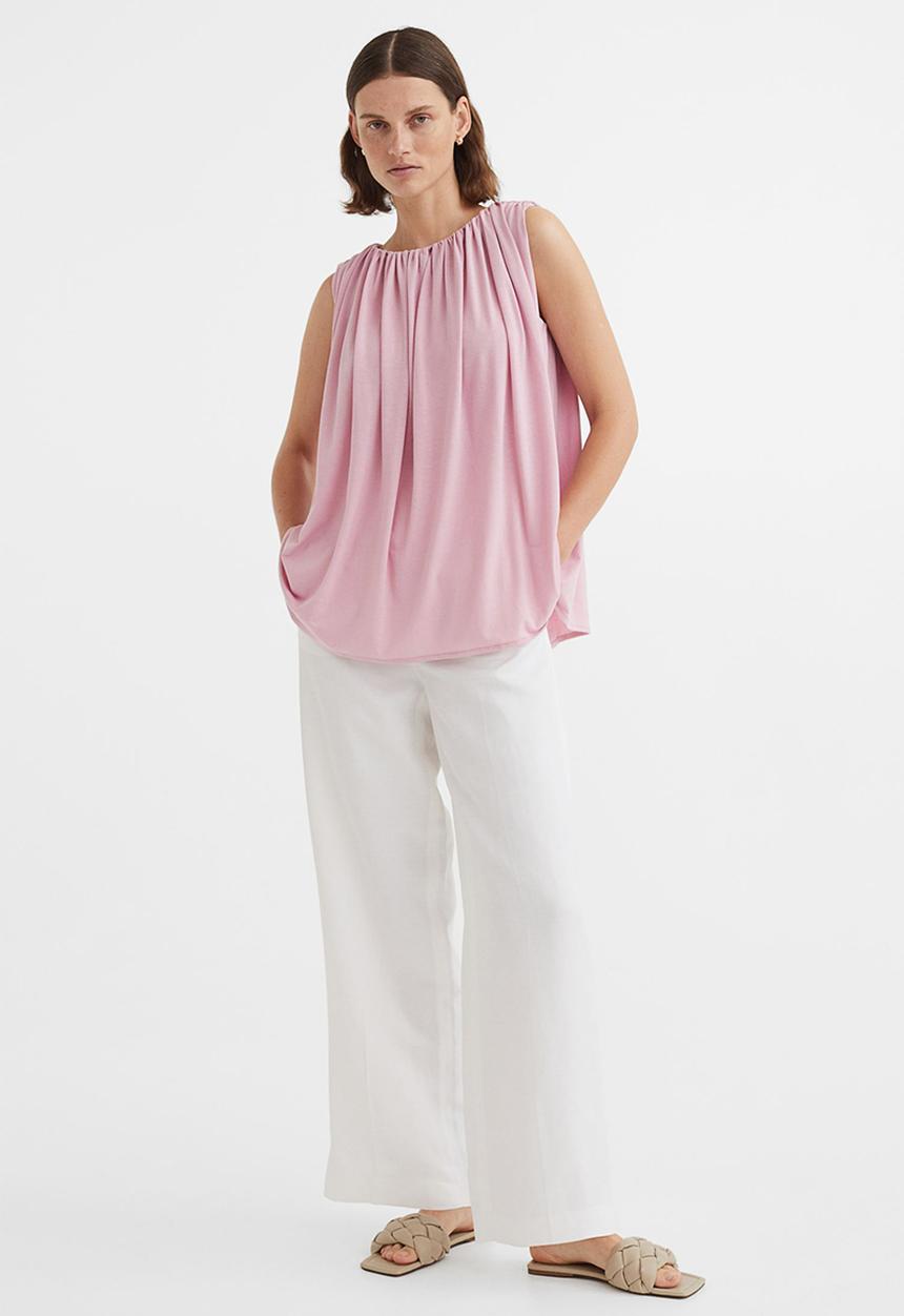 H&M - Sleeveless blouse - light pink