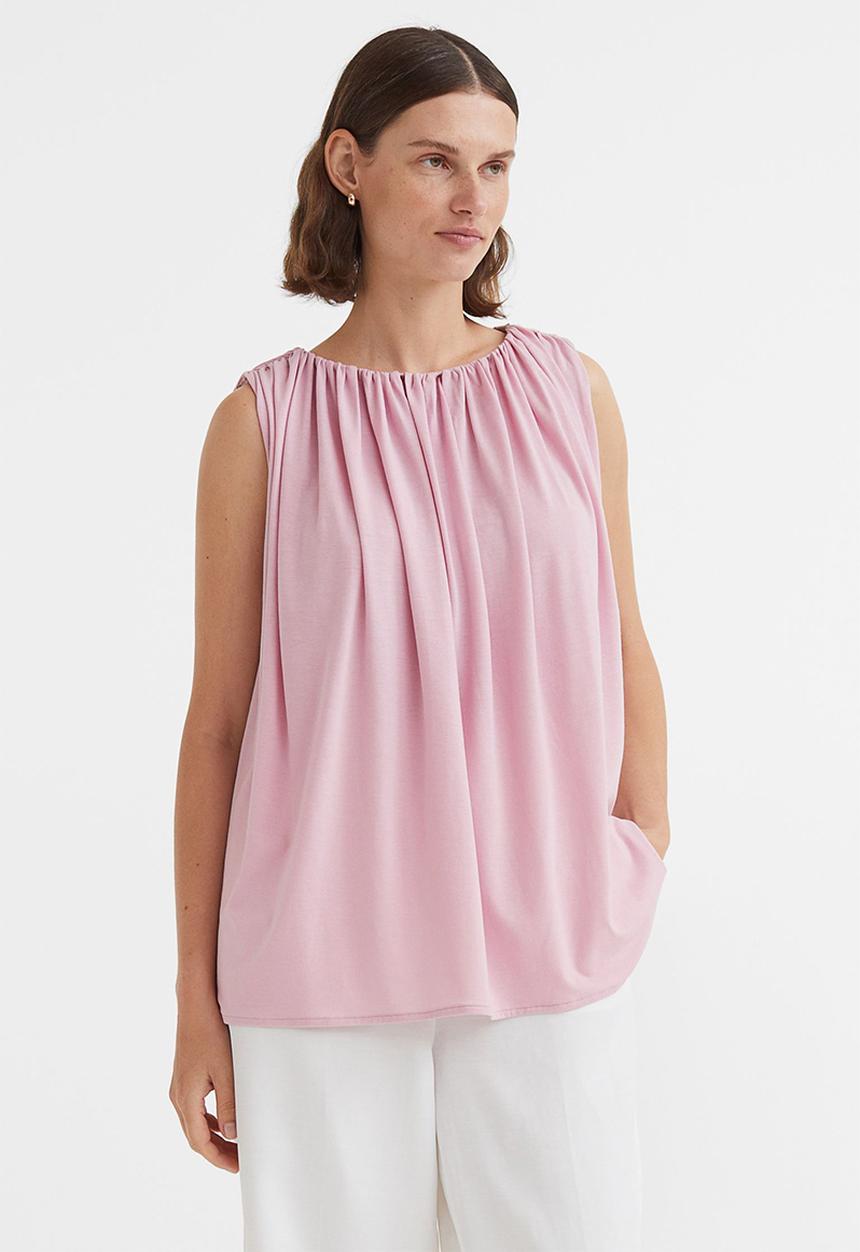 H&M - Sleeveless blouse - light pink