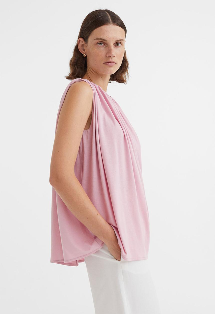 H&M - Sleeveless blouse - light pink