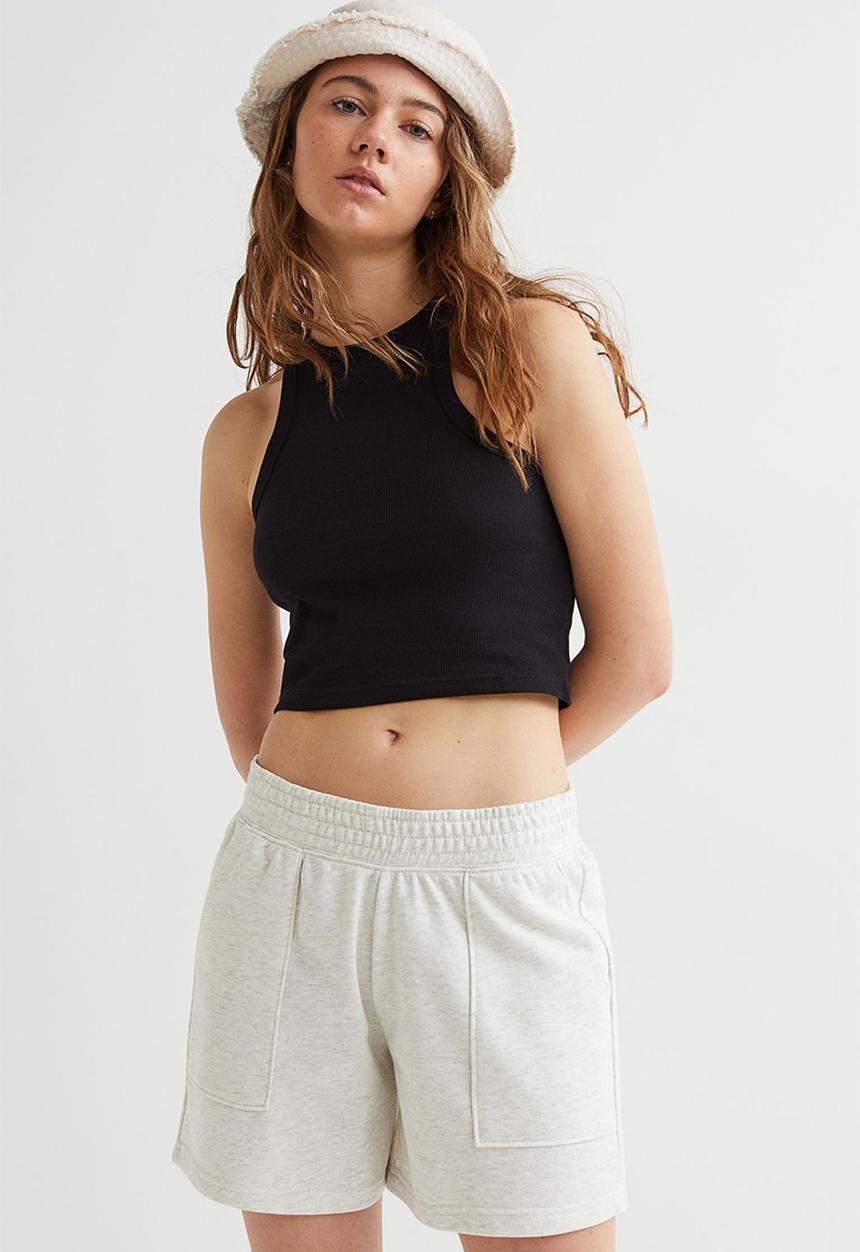 H&M - Sweatshorts - light grey marl