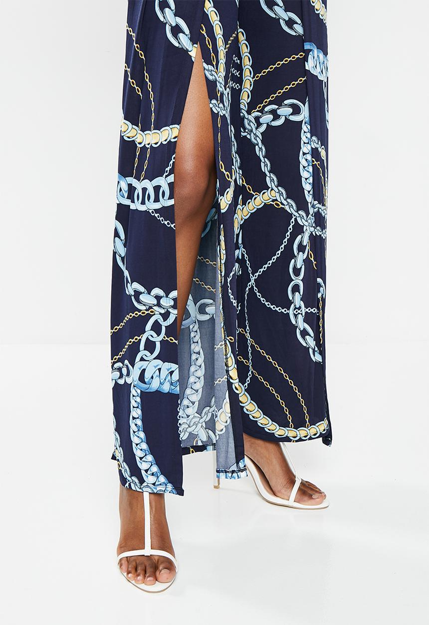 SISSY BOY - Mixed jumpsuit with front slits - navy 