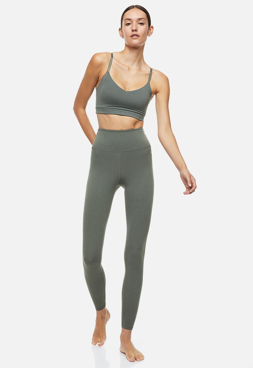 H&M - Sports tights in softmove™ - dark khaki green