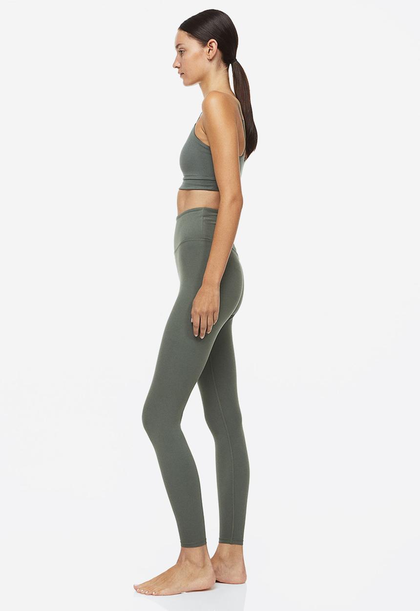 H&M - Sports tights in softmove™ - dark khaki green