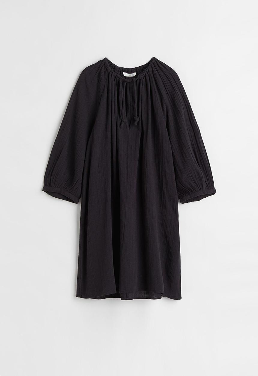 H&M - Balloon-sleeved dress - black