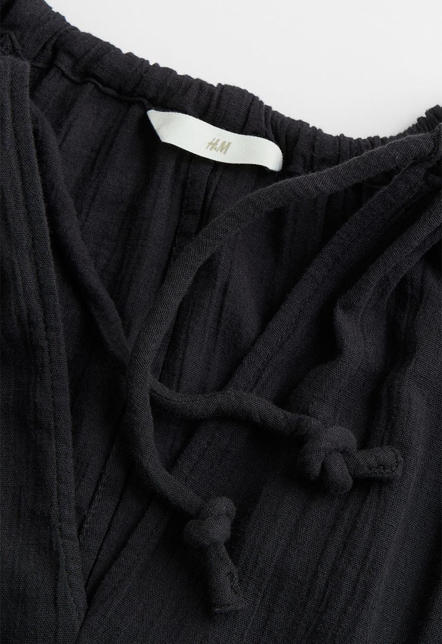 H&M - Balloon-sleeved dress - black