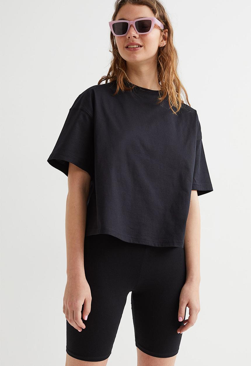 H&M - Boxy T-shirt - black