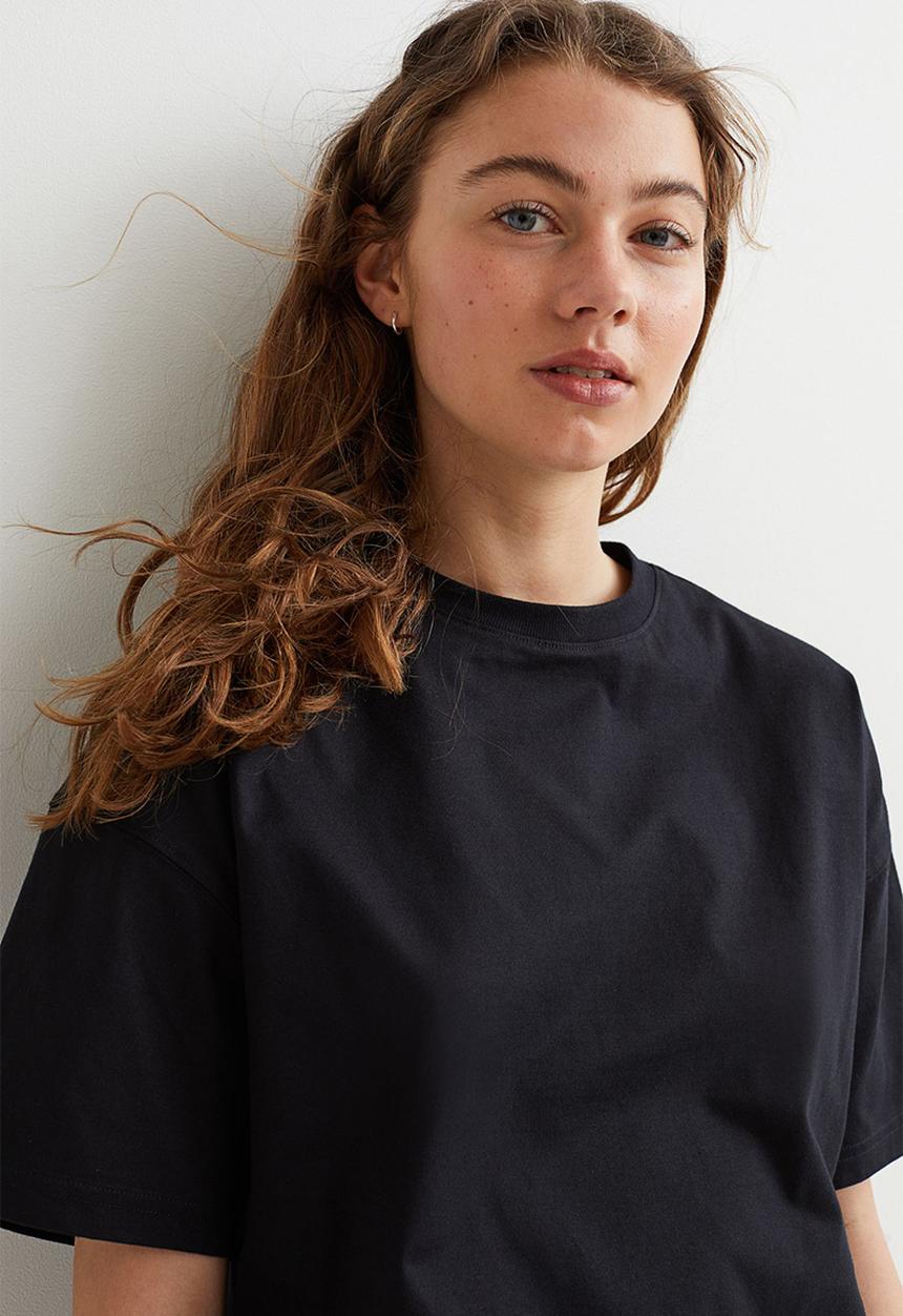 H&M - Boxy T-shirt - black