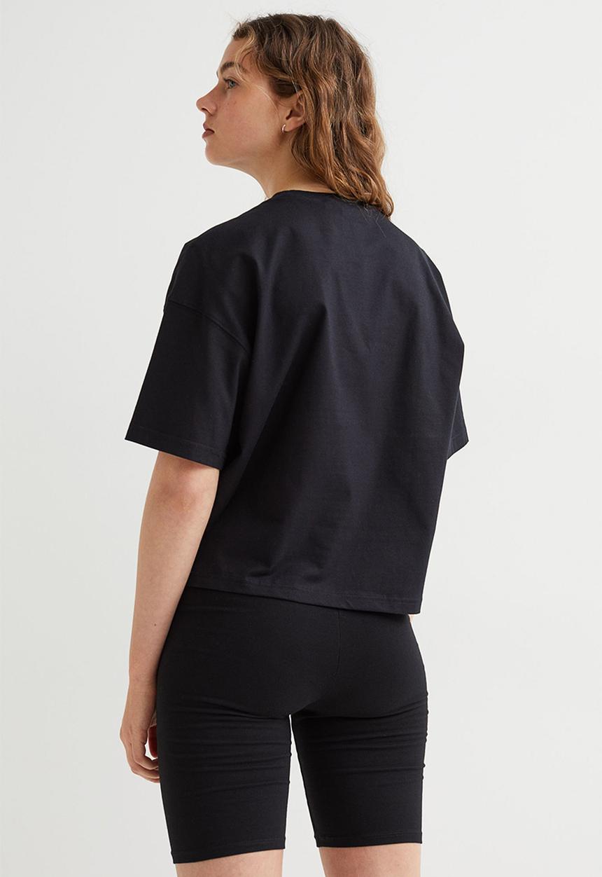 H&M - Boxy T-shirt - black