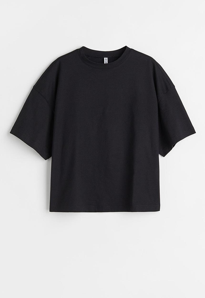 H&M - Boxy T-shirt - black