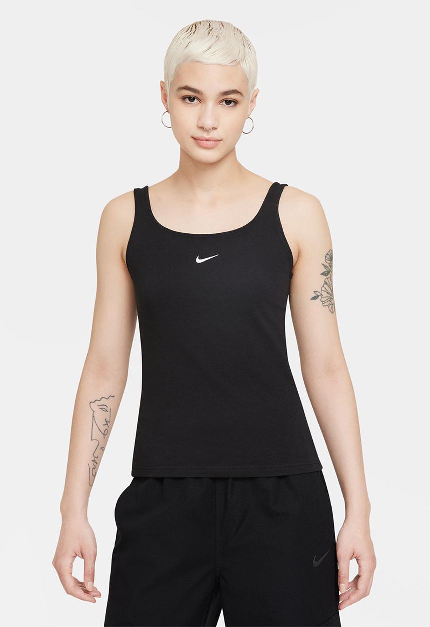 Nike - W nsw essential cami tank - black & white