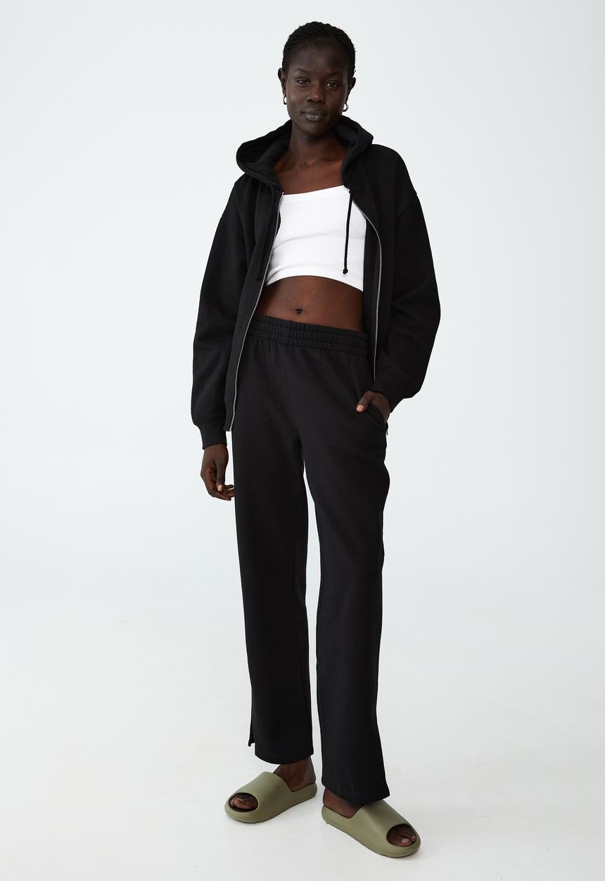 Cotton On - Classic zip-through hoodie - black