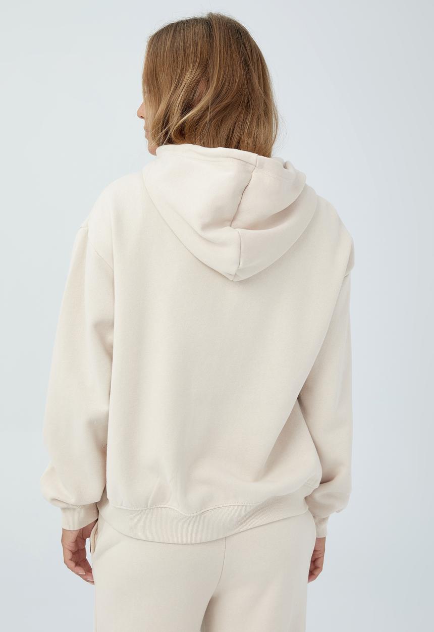 Cotton On - Classic zip-through hoodie - stone 