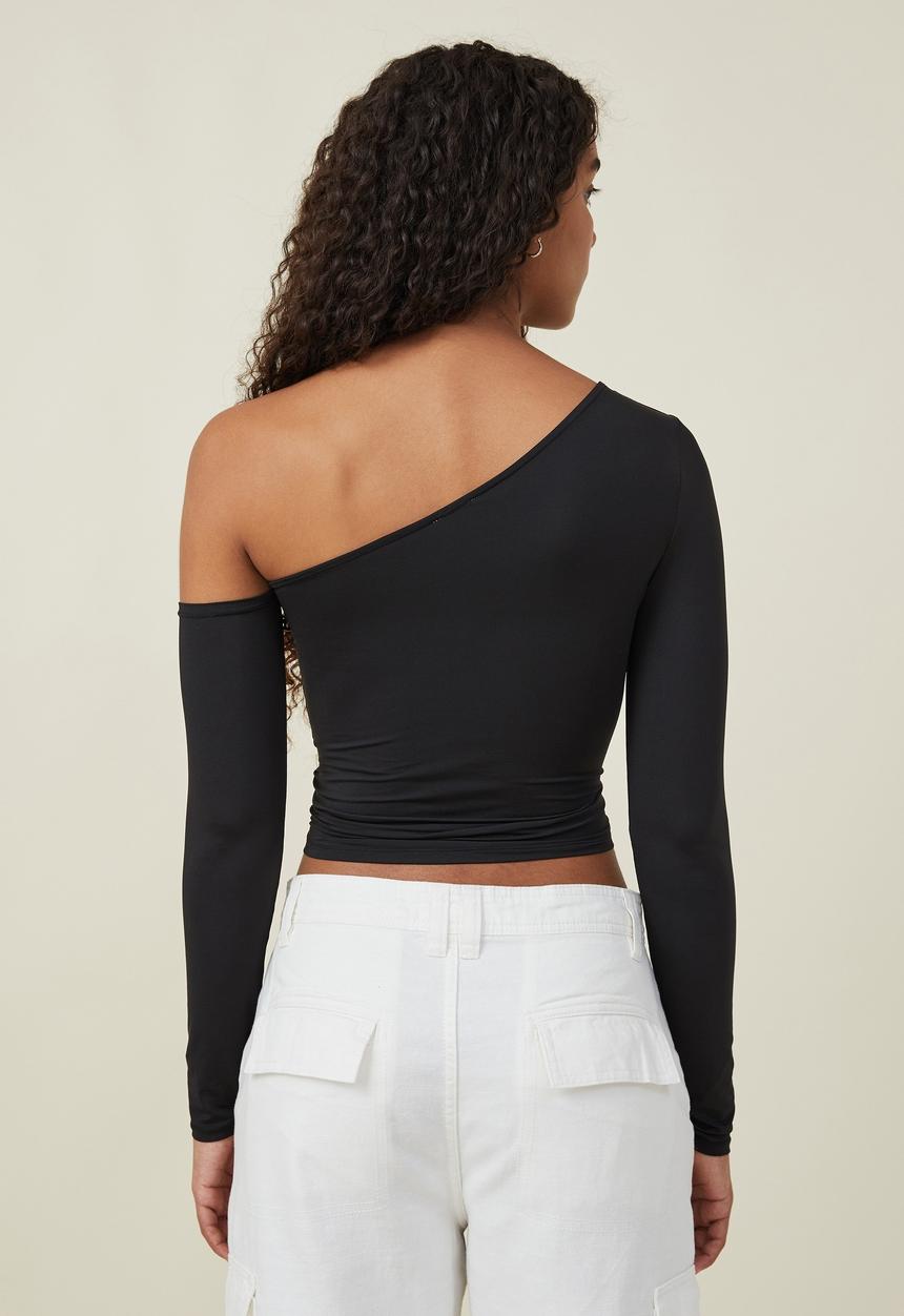 Cotton On - Cody cut out long sleeve top - black