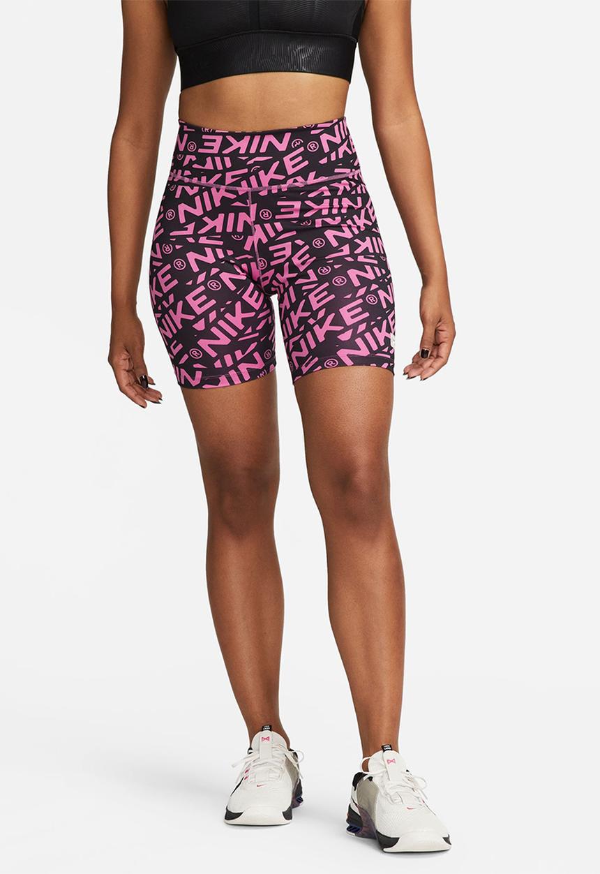 Nike - W nike one dri-fit mr 7in short aop h - cosmic fuchsia