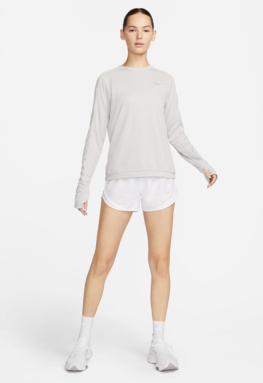 Nike - W nk df pacer crew - lt iron ore/reflective silver