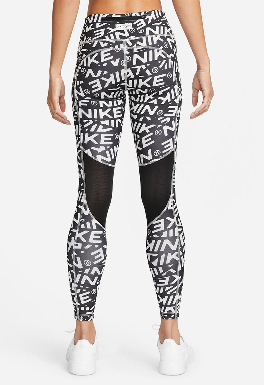 Nike - W nk df fast tght aop hybrd - photon dust/black/reflective silv