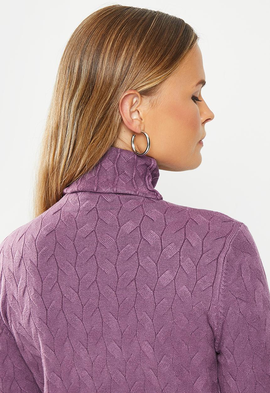 dailyfriday - Cable poloneck - purple