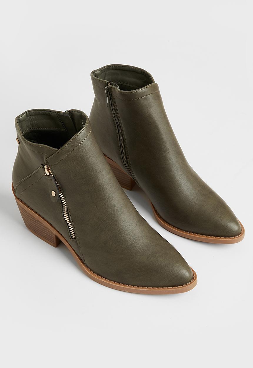 Butterfly Feet - Coraline 3 ankle boot - olive