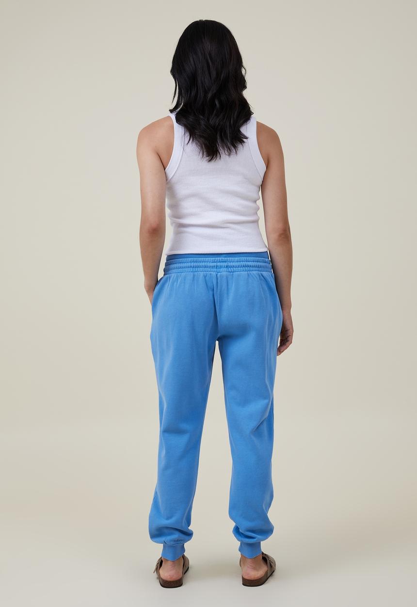 Cotton On - Maternity classic washed trackpant - washed fuzzy blue 