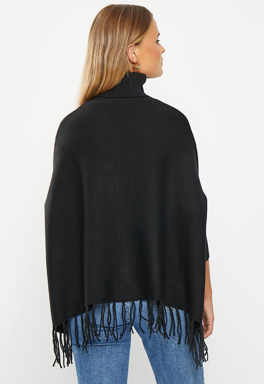dailyfriday - High neck poncho - black