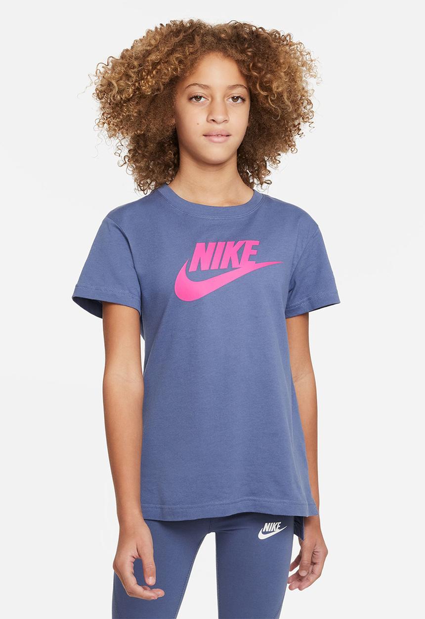 Nike - G nsw tee dptl basic futura - diffused blue & active pink