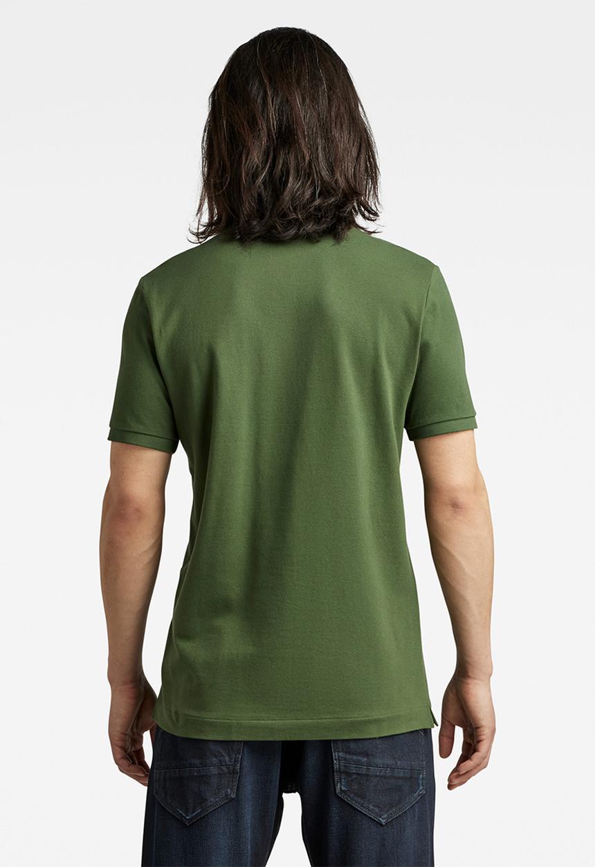 G-STAR - Dunda slim polo short sleeve - dk nuri green