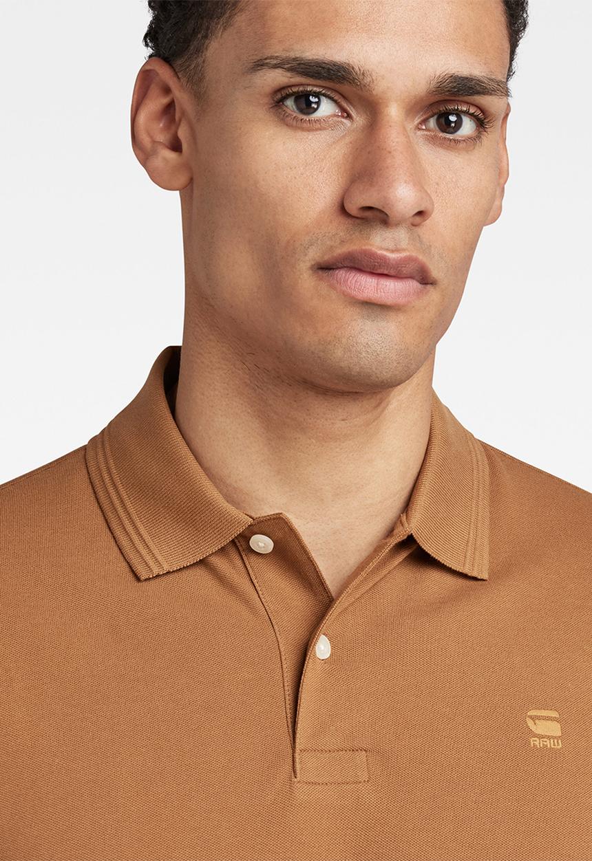 G-STAR - Dunda core polo long sleeve - oxide ocre
