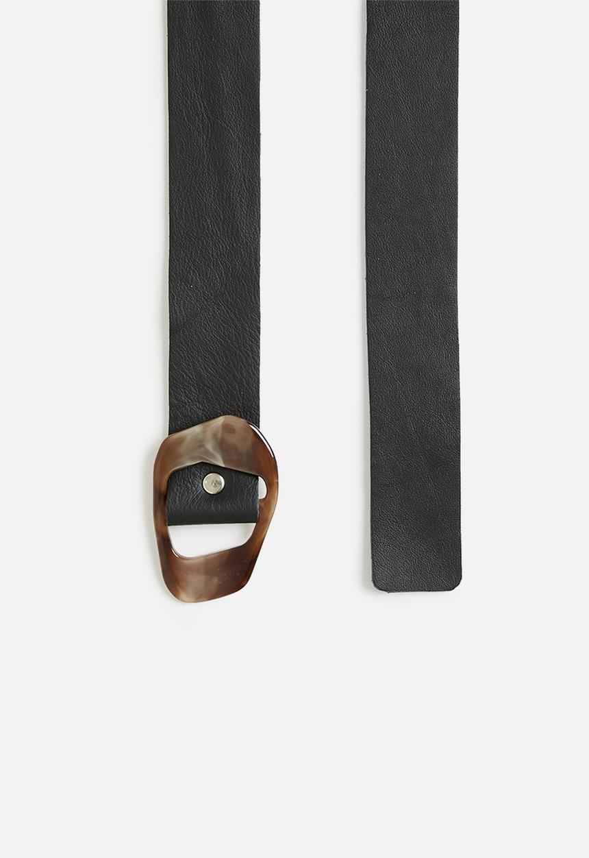 Superbalist - Resin detail buckle belt - brown