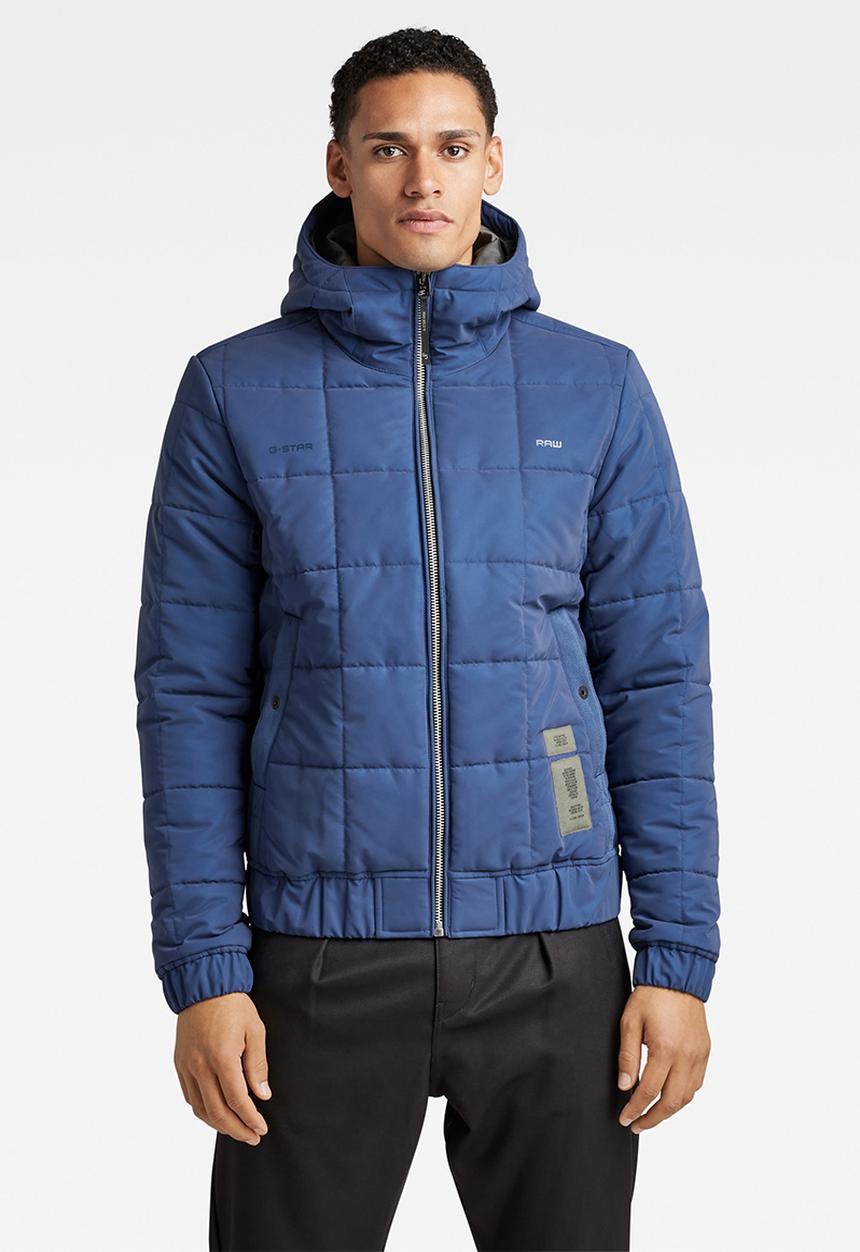 G-STAR - Meefic sqr quilted hdd jkt - reflective sea blue