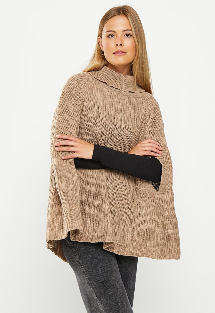 dailyfriday - Knitwear cape - tan
