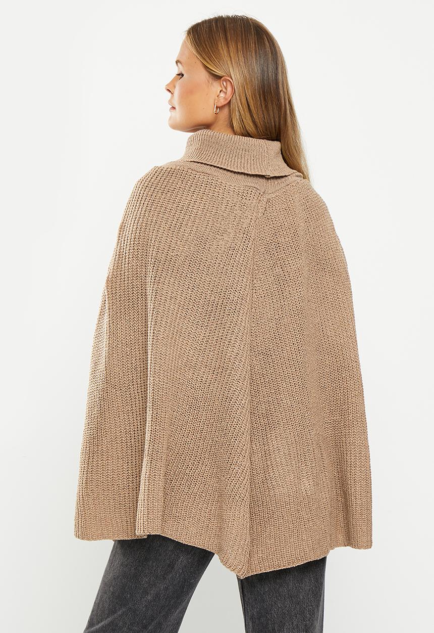 dailyfriday - Knitwear cape - tan