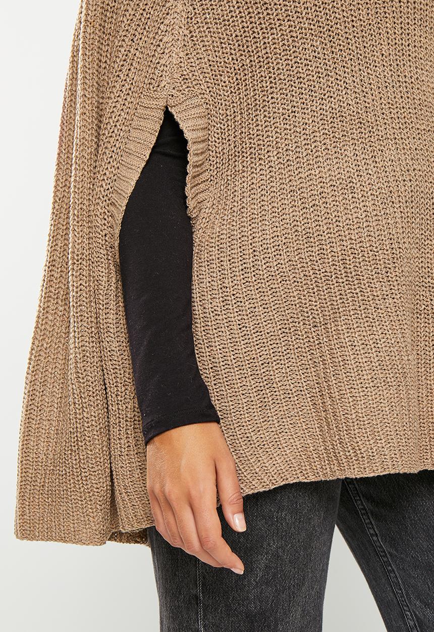 dailyfriday - Knitwear cape - tan