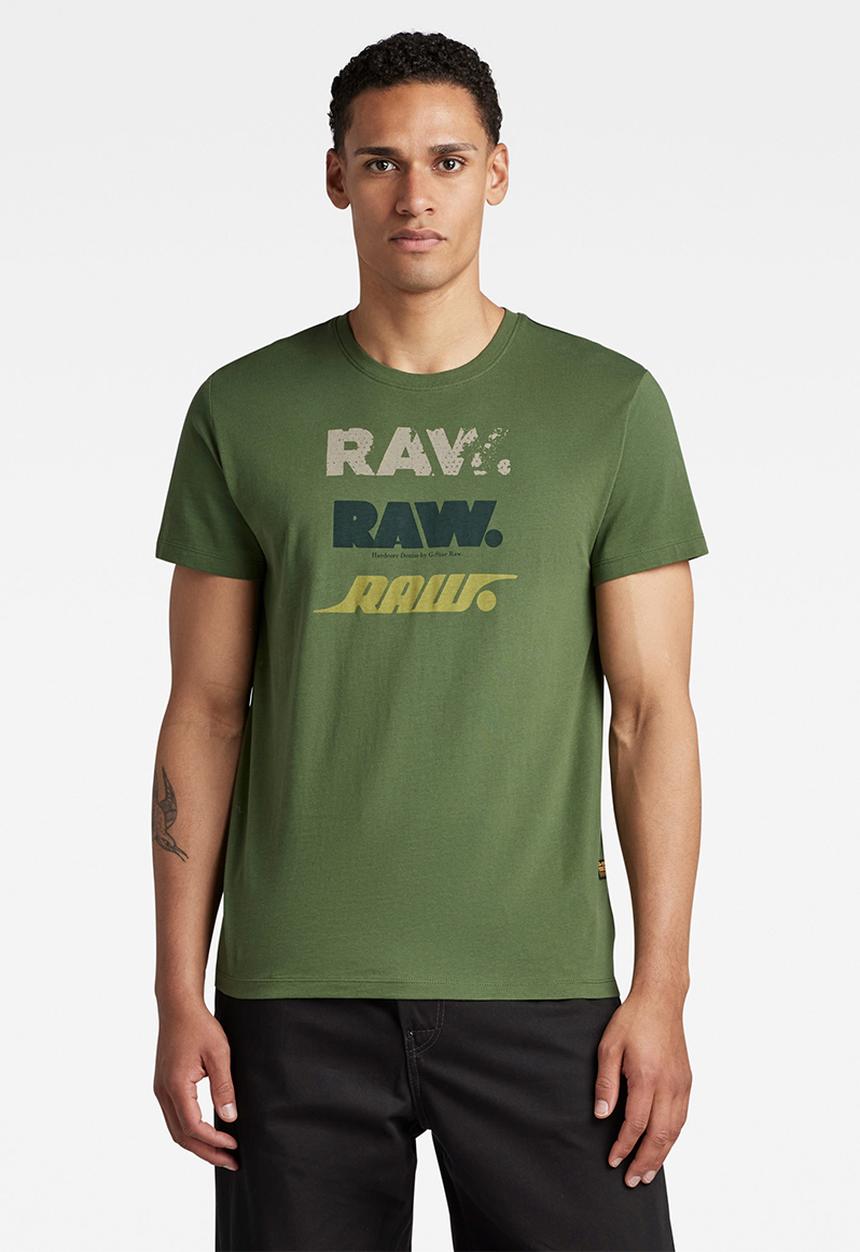 G-STAR - Triple raw r T-shirt - dk nuri green
