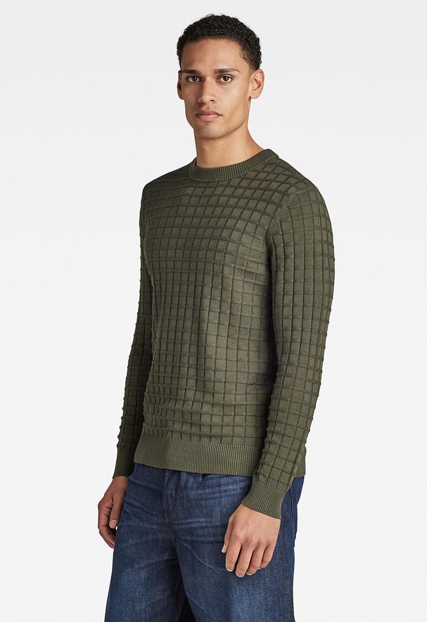 G-STAR - Table r knit - dk bronze green