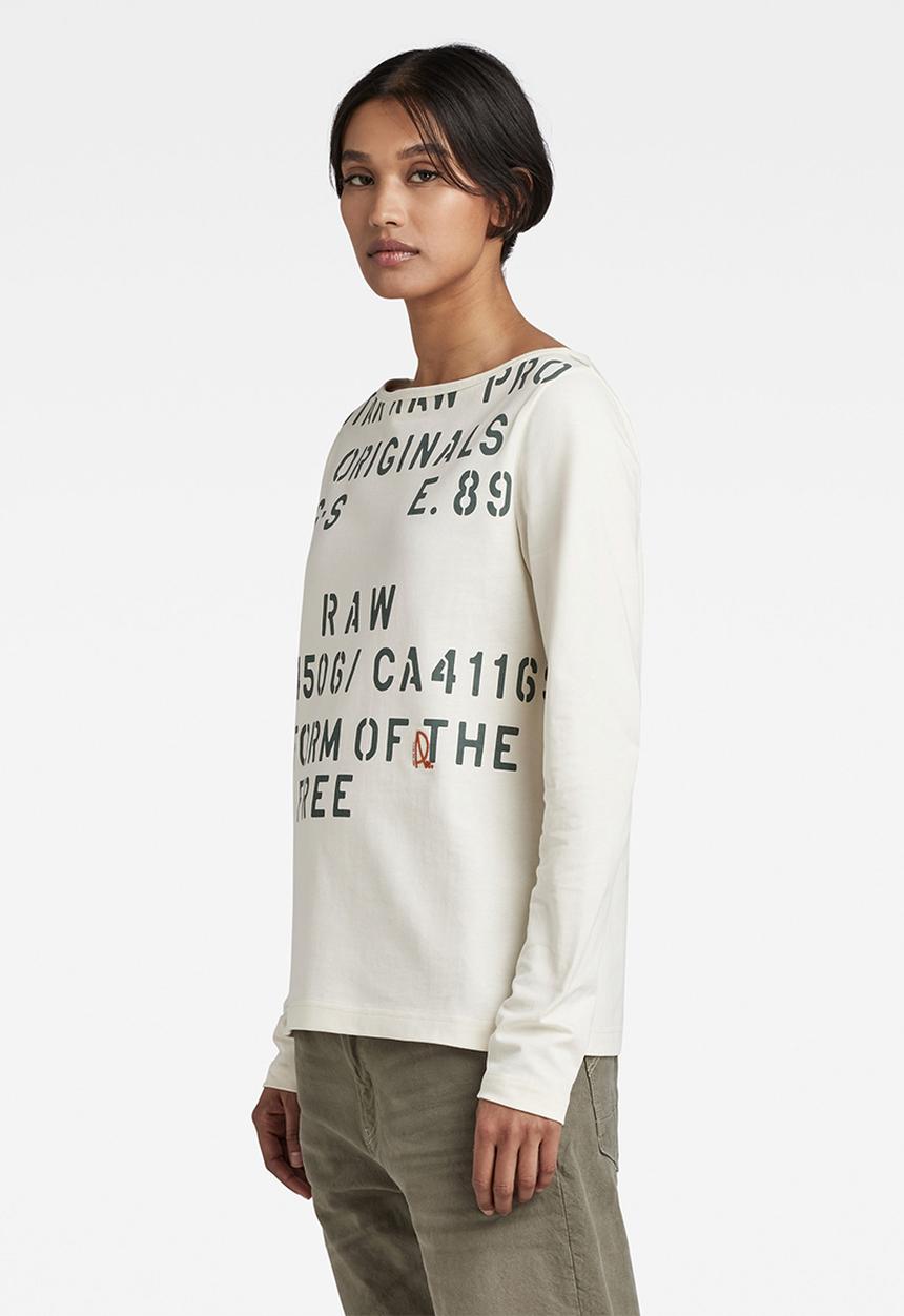 G-STAR - Stencil Graphic Top Wmn - Papyrus