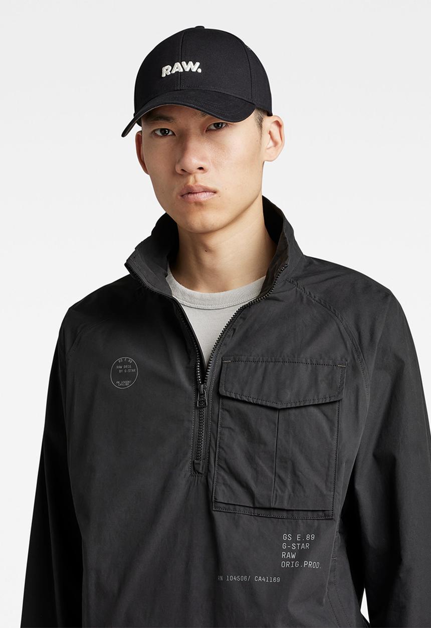 G-STAR - Half zip overshirt - dk black