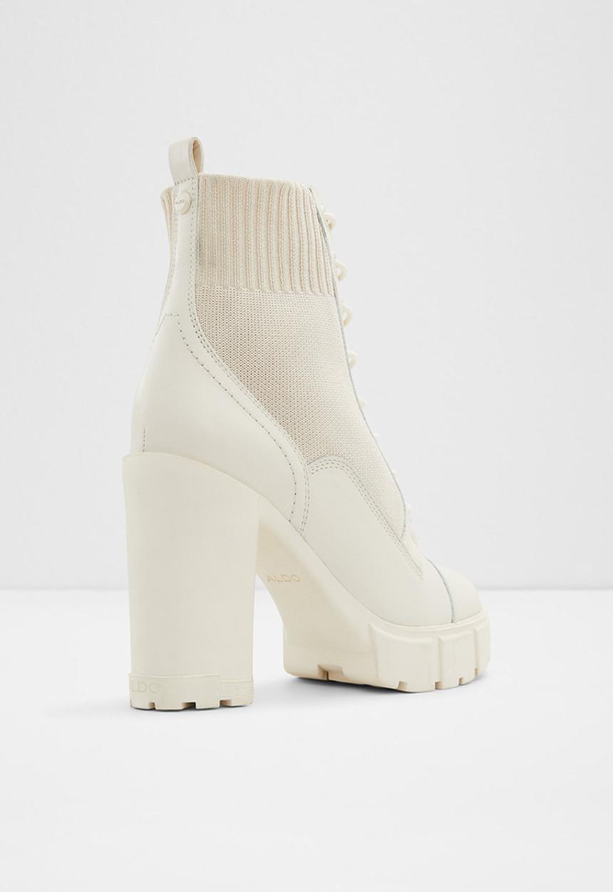 ALDO - Rebel leather boot - open white