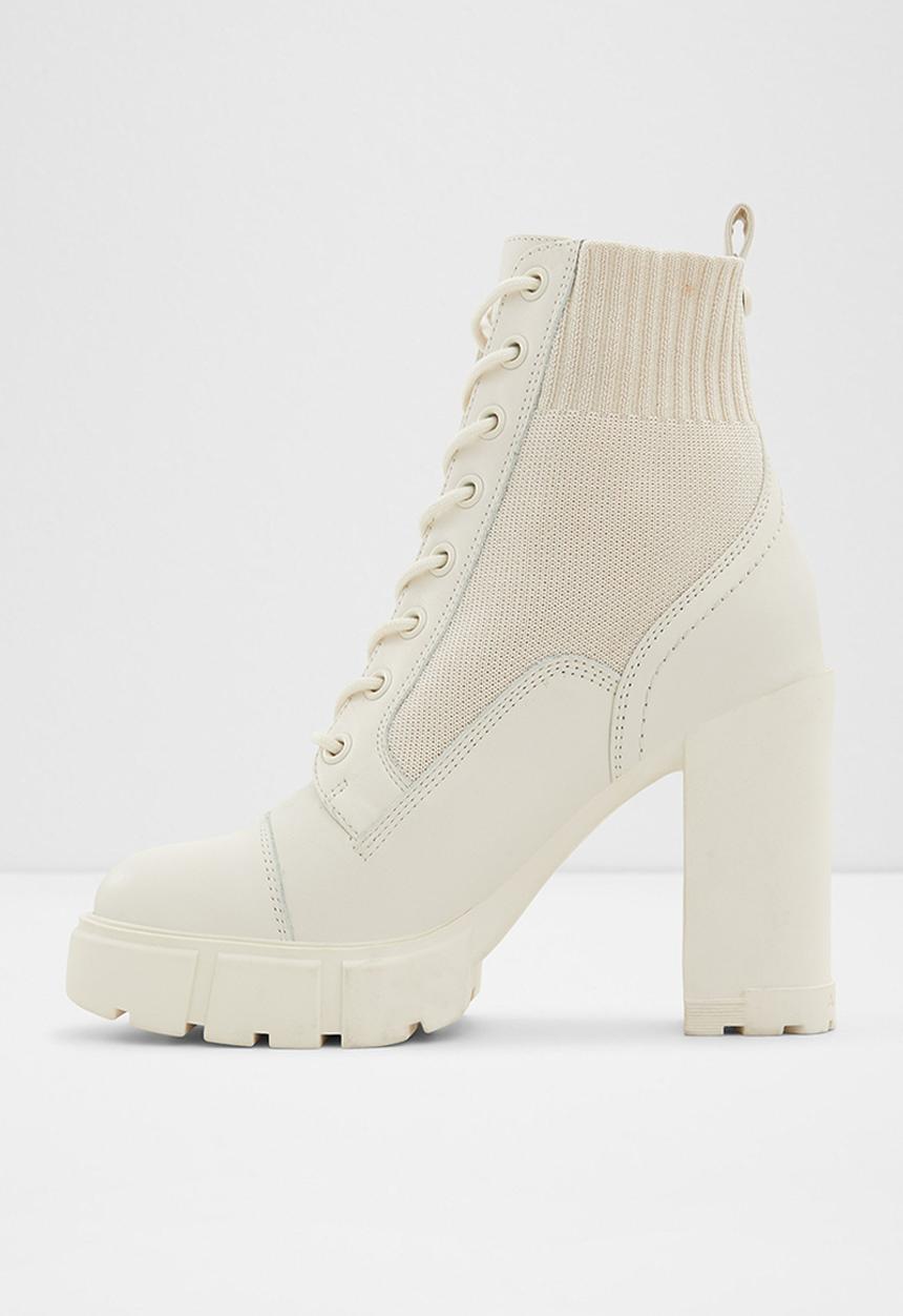 ALDO - Rebel leather boot - open white