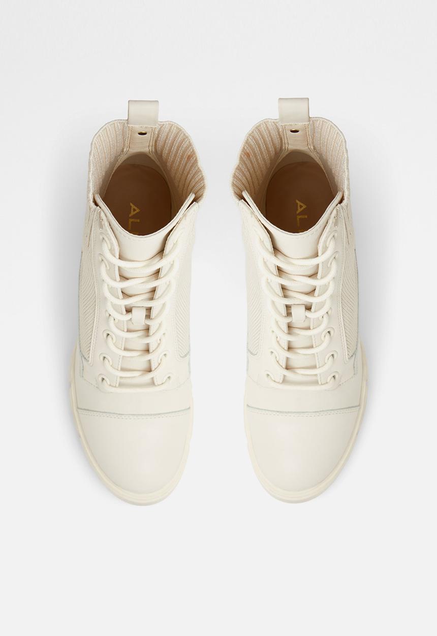 ALDO - Rebel leather boot - open white