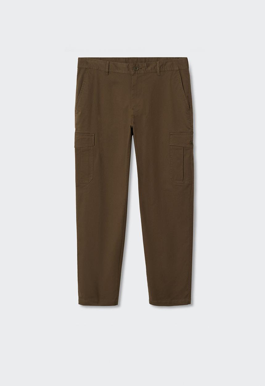MANGO - Trousers cargo pkt daniel - brown 